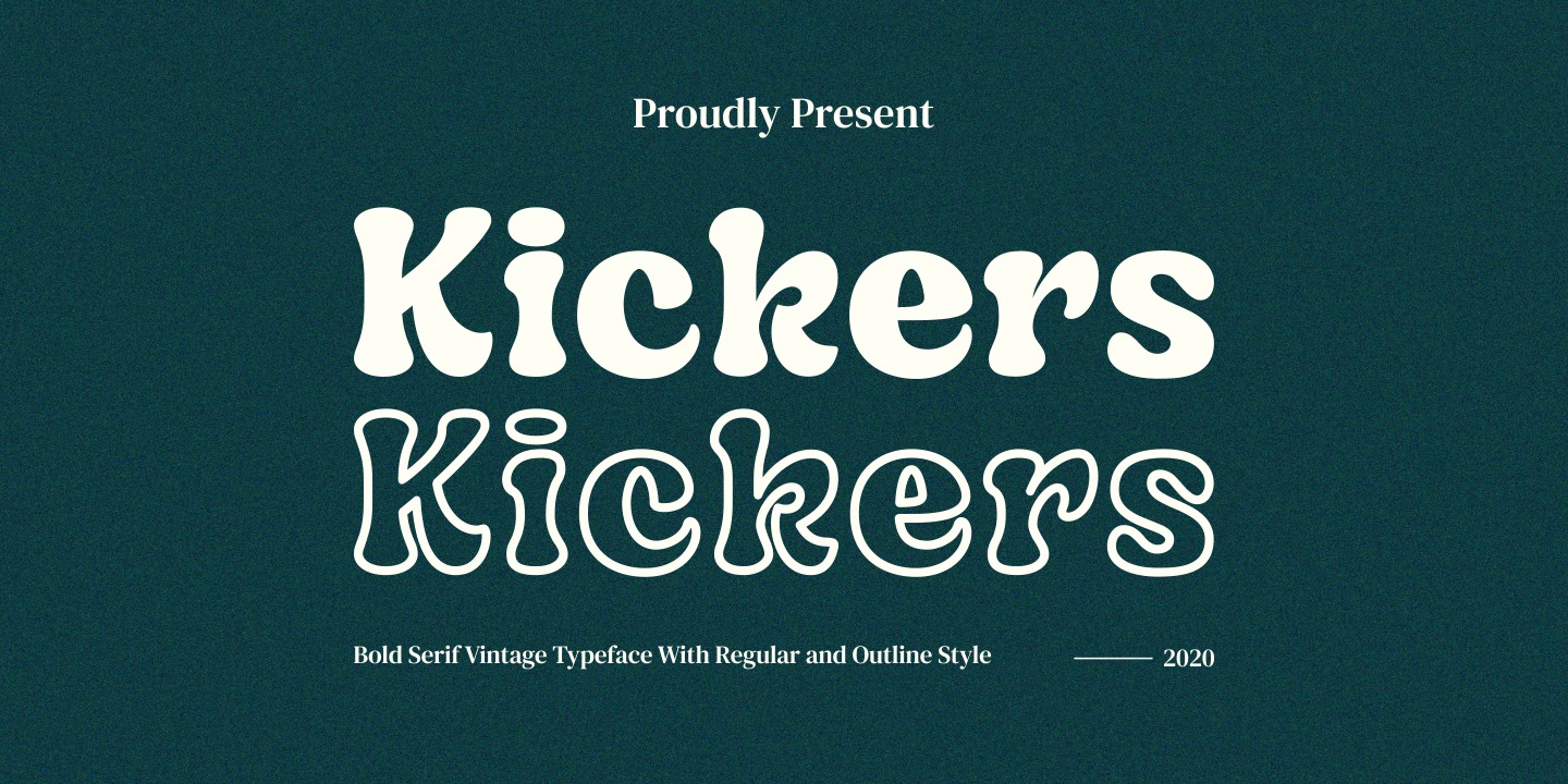 Kickers Outline Font preview